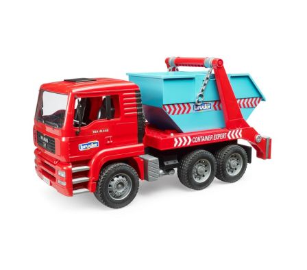 BRUDER MAN CAMION CON CONTENEDOR BASCULANTE