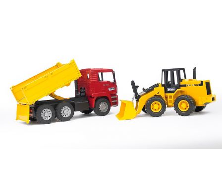 BRUDER-MAN TGA CAMION DE CONSTRUCCION Y TRACTOR FR