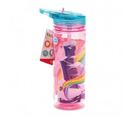 Stor botella tritan 580 ml. unicornios