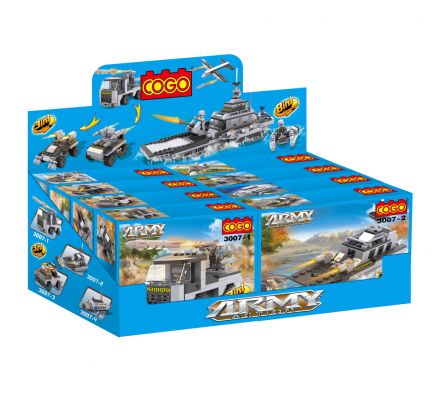 COGO ARMY EXHIBIDOR X 8 BLOCKS 90 PCS
