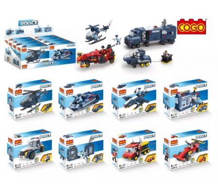 Cogo Police Series exhibidor x 8 110pzas