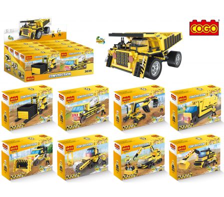 Cogo Construction Series Exhibidor x 8 +100PCS