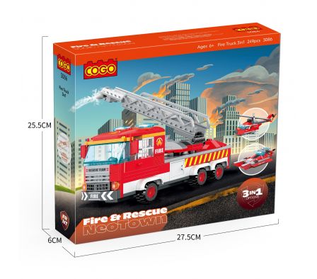 Cogo creative player bombero 249Pzas