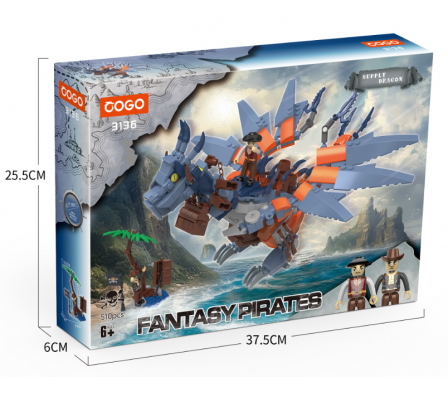 Cogo Fantasy series Dragon de provisiones 510PCS