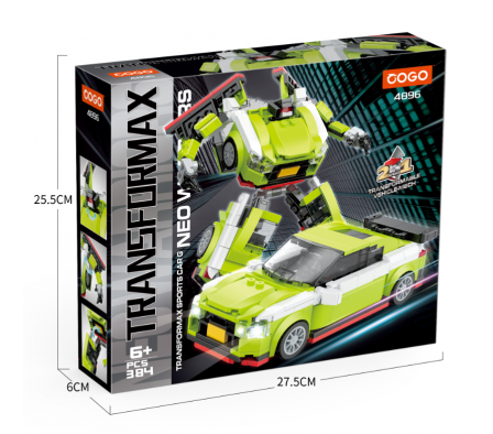 Cogo TransformMech 2en1 auto deportivo 384PCS