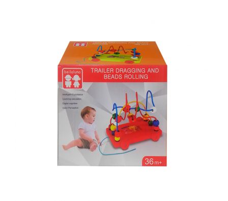 Juego didactico en madera con ruedas