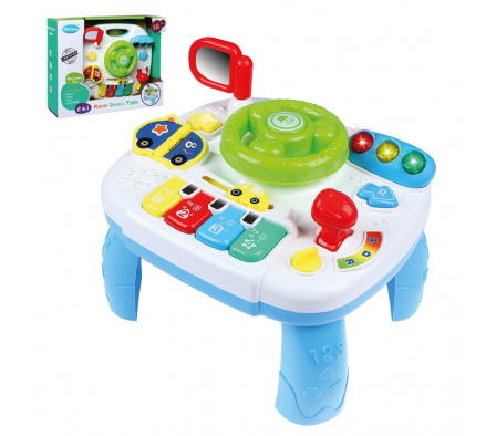 MESA DE ACTIVIDADES C/ VOLANTE CON LUZ Y SONIDO