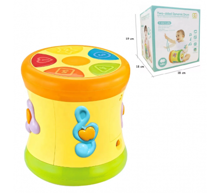 TAMBOR DINAMICO DOBLE LADO CON LUZ Y SONIDO