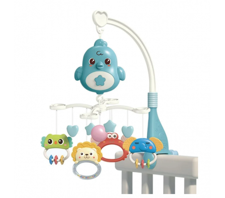 MOVIL DE CUNA CON PROYECTOR AZUL