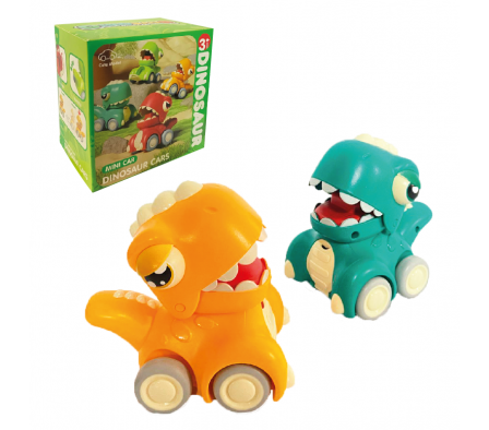 MINI VEHICULO DINO ACTIVADO A PRESIÓN Y CON SILVID