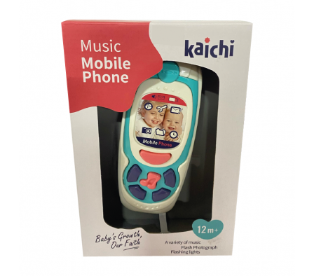 CELULAR PARA BEBÉS CON SONIDO/LUZ/MÚSICA/FLASH AZU