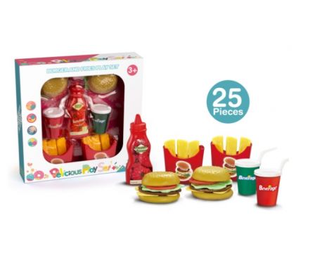 JUEGO DE FAST FOOD 25PZAS