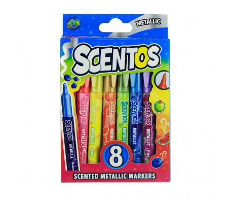SCENTOS MARCADORES METALICOS PERFUMADOS X8