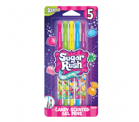 SCENTOS BOLÍGRAFOS DE GEL PERFUMADOS - 5PC