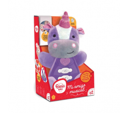 BENIC PELUCHE MUSICAL C/ LUZ Y SONIDO UNICORNIO