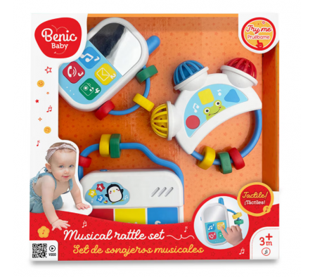 BENIC Set sonajeros musicales 3 en 1