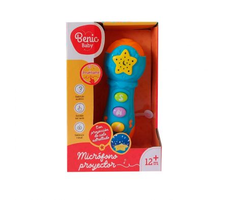 BENIC MICROFONO CON LUZ, SONIDO Y PROYECTOR