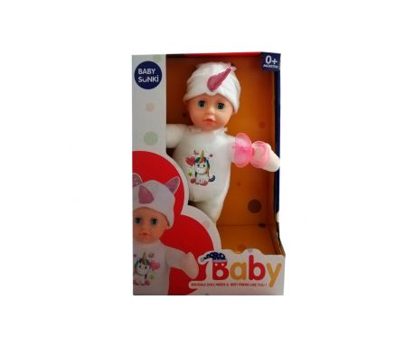 MUÑECA BABY DOLLS UNICORNIO CON SONIDO