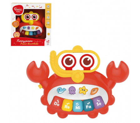 BENIC PIANO CANGREJO CON LUZ Y SONIDO