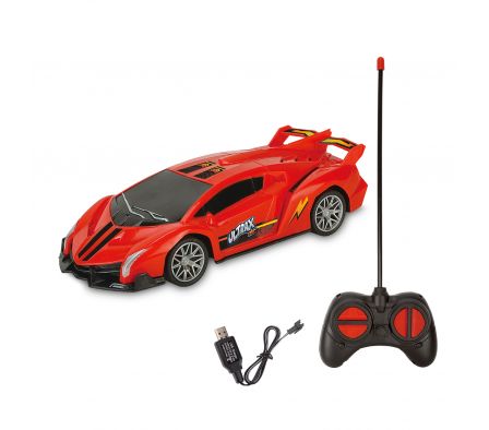 ULTRAX 1:22 AUTO RC 27MHZ ROJO RECARG.