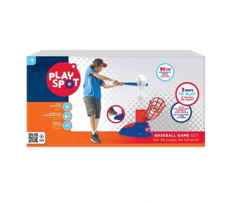 PLAYSPOT LANZADORA DE BÉISBOL + BAT + 3 PELOTAS