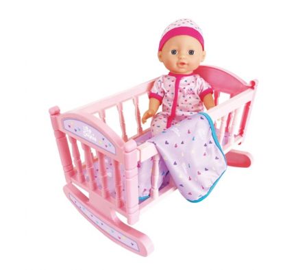 LITTLE DOLPHIE 29CM CON CUNITA MECEDORA