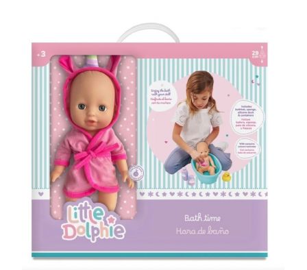 LITTLE DOLPHIE 29CM CON BAÑERA