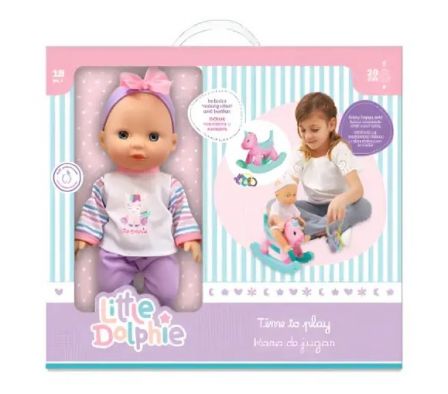 LITTLE DOLPHIE 29 CM CON MECEDORA UNICORNIO
