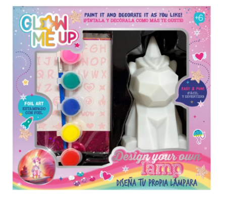 Glow me up lámpara unicornio para pintar