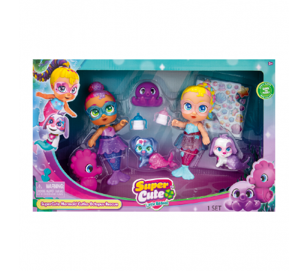 SUPERCUTE MINI SET MUÑECAS BAJO EL MAR