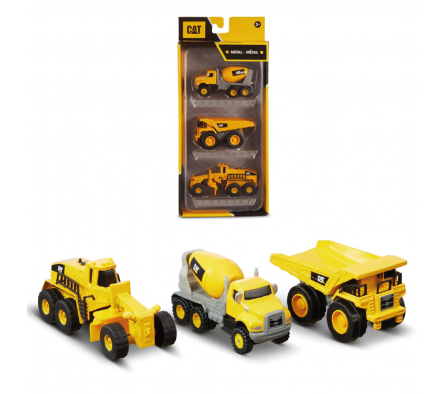 CAT VEHICULOS DE METAL DE 4 PACK X3