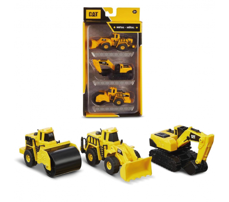 CAT VEHÍCULOS DE METAL PACK x3