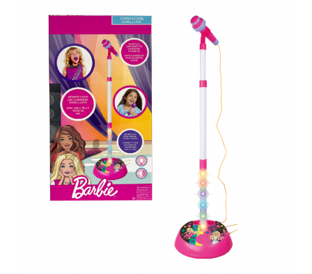 MUSICALES BARBIE MICROFONO CON PEDESTAL