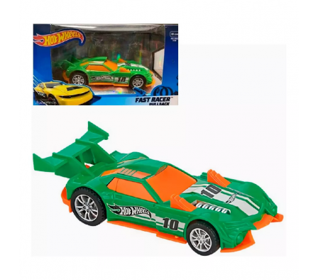 VEHICULO PULLBACK HOT WHEELS LUZ & SONIDO POWER RACER 13CM