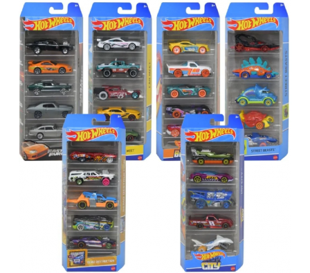 Hot Wheels Pack x 5 autos