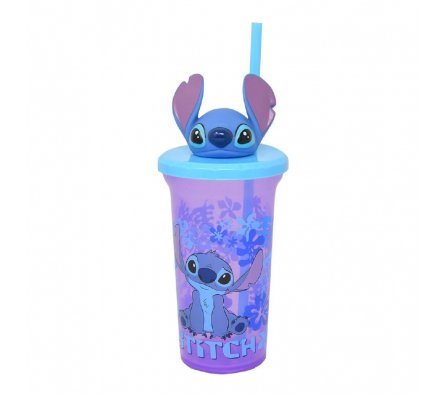 Stitch vaso con pajita