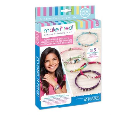 Make It Real Pulseras brillantes arcoiris