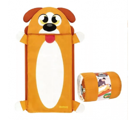 COLCHON + BOLSA DE DORMIR DISEÑO CACHORROS 1.58m x 6. Bestway