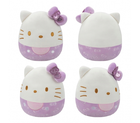 Jazwares Squishmallows 8" Hello Kitty 50th aniversario lila
