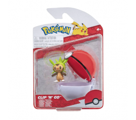 Jazwares Pokemon Clip n' Go Chespin+Pokeball
