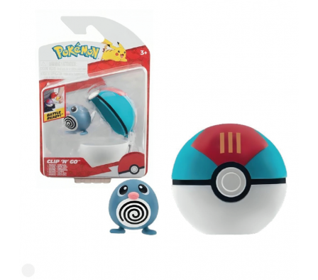 Jazwares Pokémon Clip N Go Poliwag + Lure Ball
