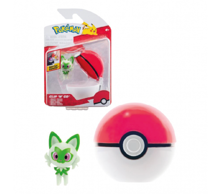 Jazwares Pokémon Clip N Go Sprigatito + Poké Ball