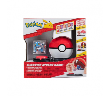 Jazwares juego Pokémon Surprise Attack Croagunk + Poké Ball