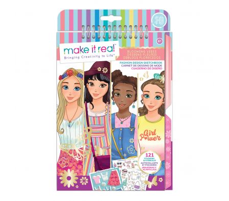Make It Real Cuaderno de bocetos de moda Blooming