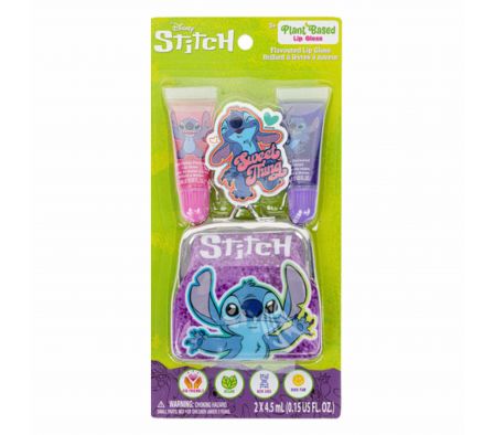 Stitch Set 2pzas. brillos con carterita