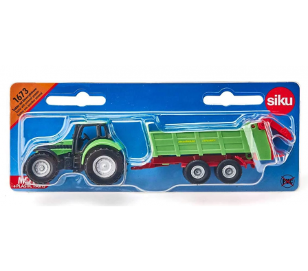 Siku 1:87 tractor con esparcidor de abono