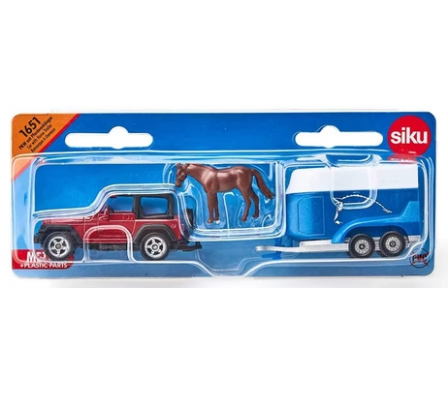 Jeep with horse trailer