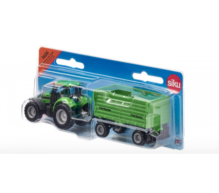 Siku 1:87 Tractor Deutz-Fahr con trailer