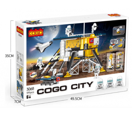 Cogo exploración lunar 4 en 1  595pzas