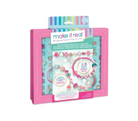 Make It Real Pulseras con diejs Halo: Think Pink 